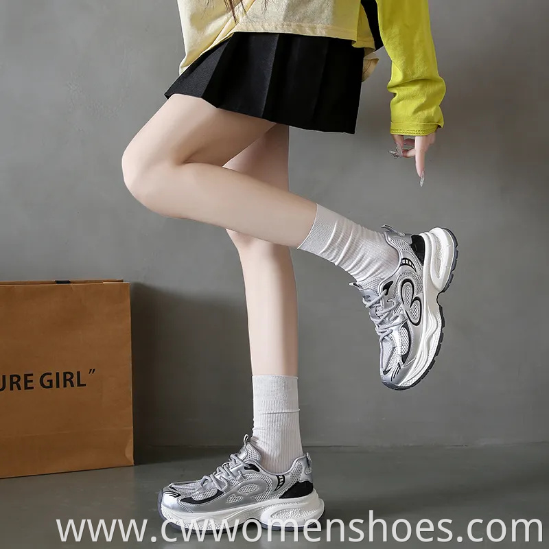 Sport Shoes Women Special Design Chunky Shoes for Autumn Women's Casual Thick-Soled Running Sneakers Fa-Y5502